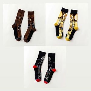 Star Wars Cartoon/Movies Socks. (3 pack).